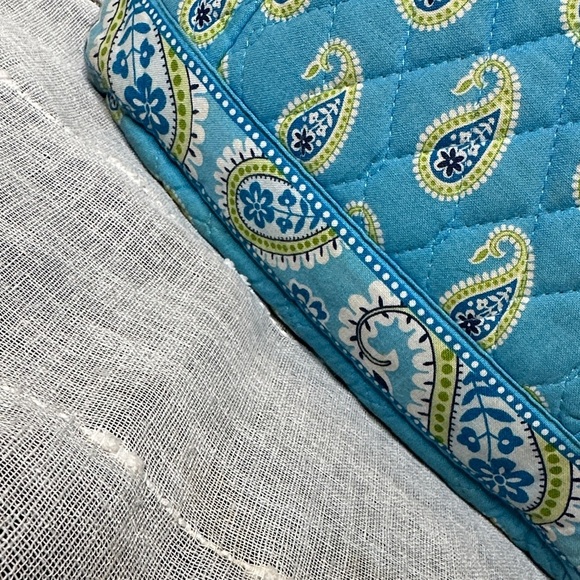 Vintage Vera Bradley Bermuda Blue Original Button Snap Tote Bag Designer 2005 - Picture 11 of 16